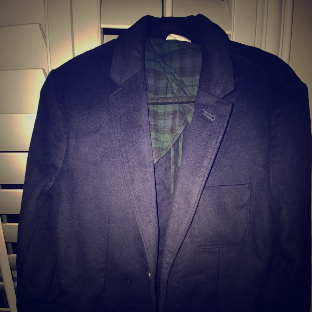 Goodthreads Men's Slim-Fit Wool Blazer, Navy,